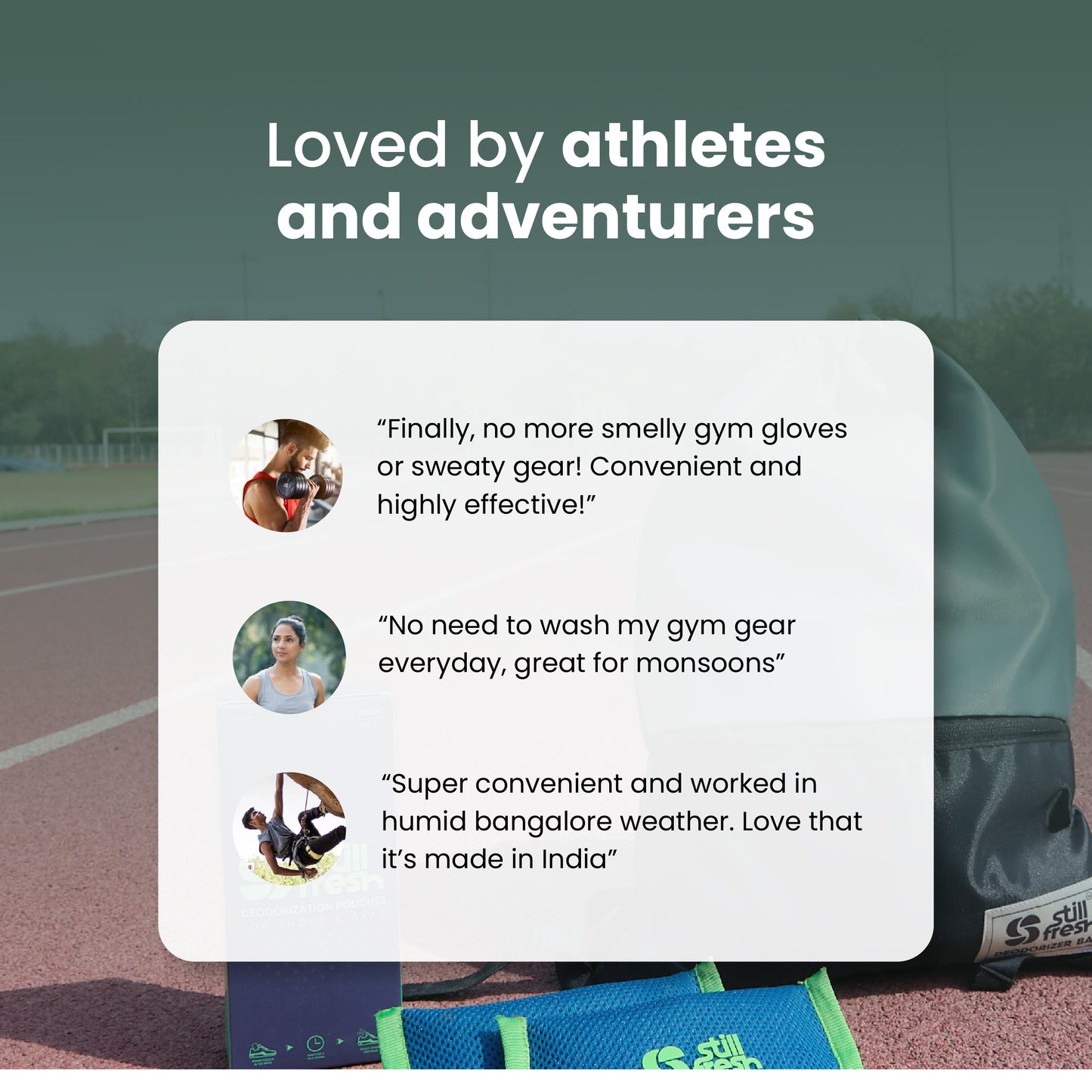 STILLFRESH™ DEODORIZER GYM & SPORTS BAG