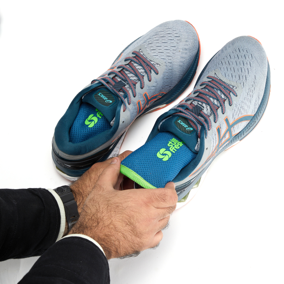 Simply insert the pouches in the shoes fully to get rid of any odor or sweat